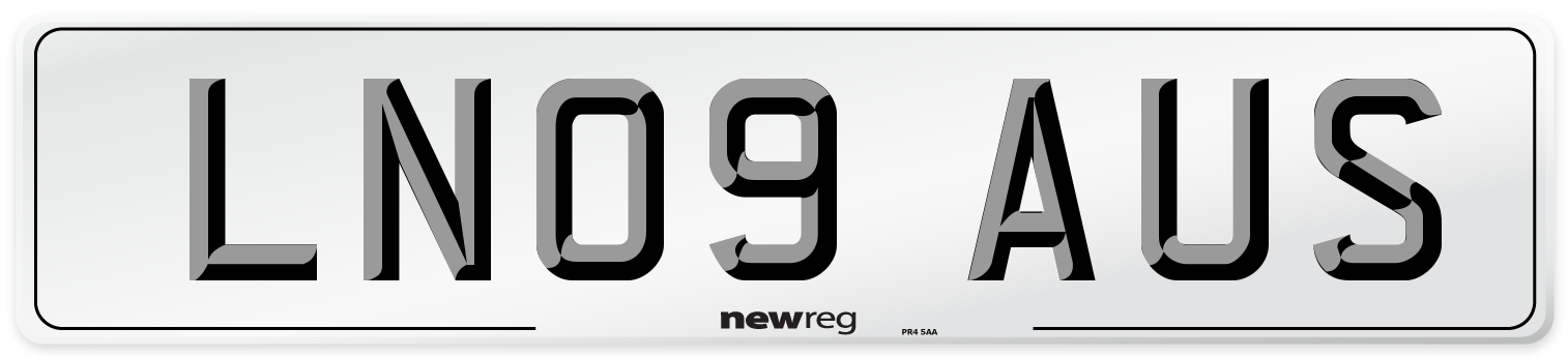 LN09 AUS Number Plate from New Reg